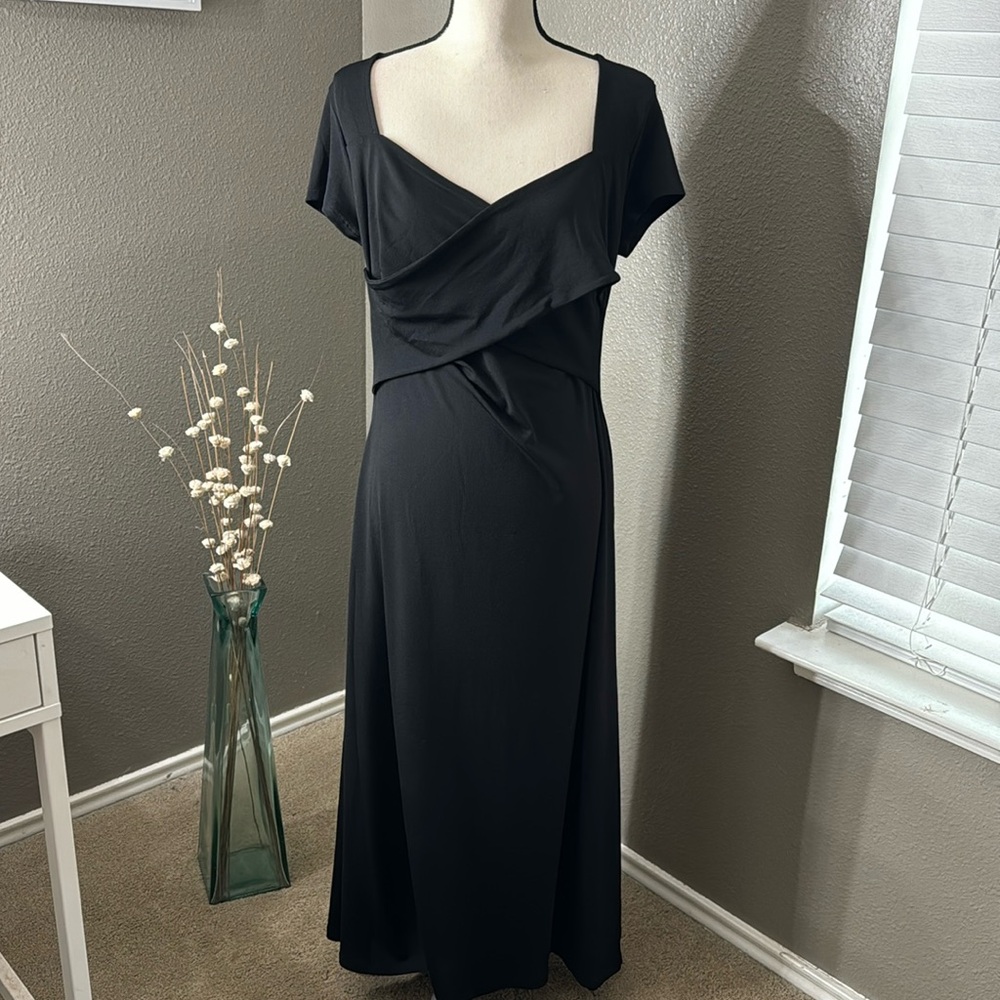 H&M maxi dress long short sleeve nursing top size L